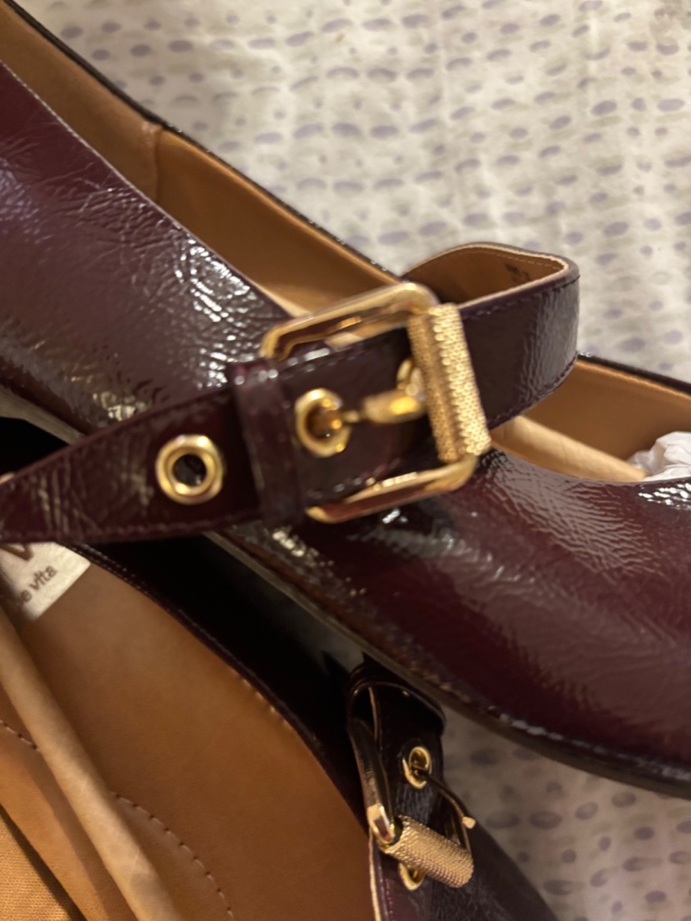NWOT DV by Dolce Vita Mulaney Mary Jane Flat Burgundy 10 - Picture 3 of 5